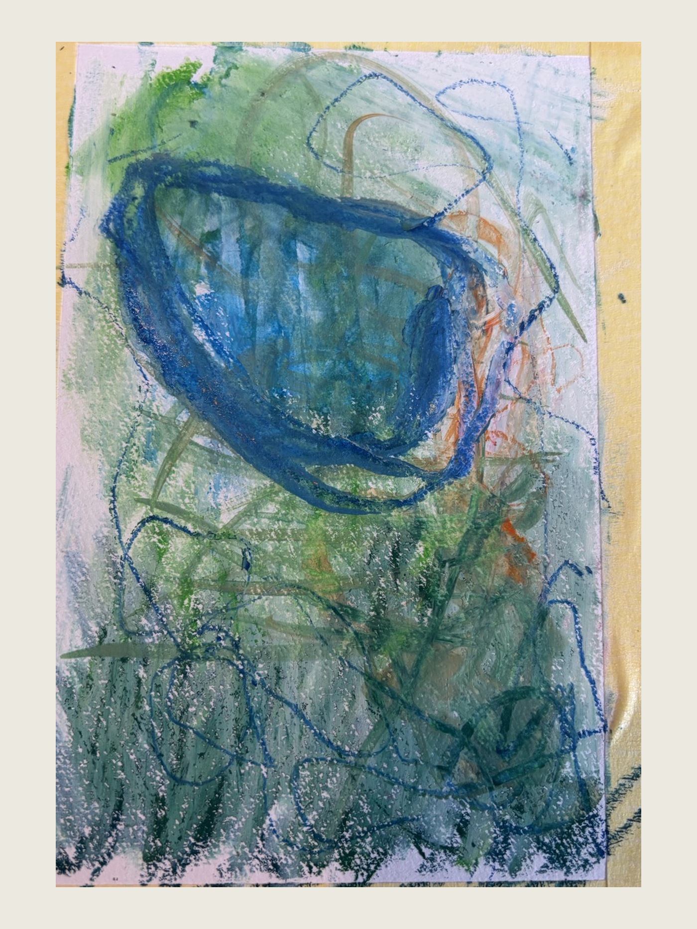 Blau-grünes Bild, Kobaltblau